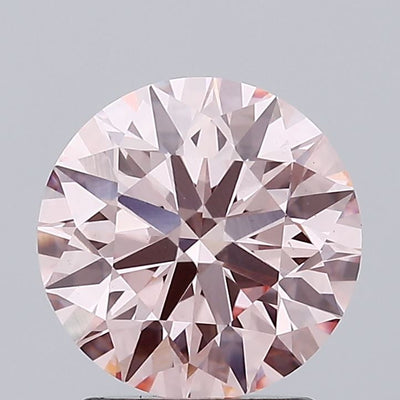 2.02 carat fancy intense pink round lab grown diamond VS1 clarity