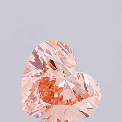 3.01 carat fancy intense pink heart lab grown diamond VS2 clarity