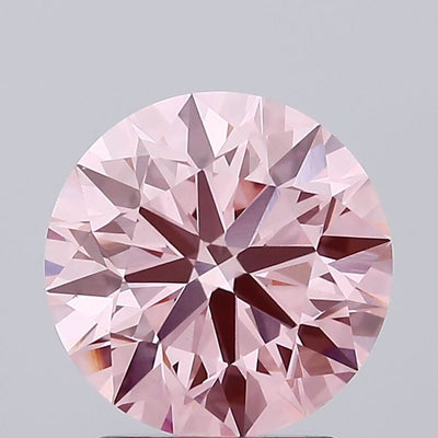 2.44 carat fancy intense pink round lab grown diamond VS1 clarity