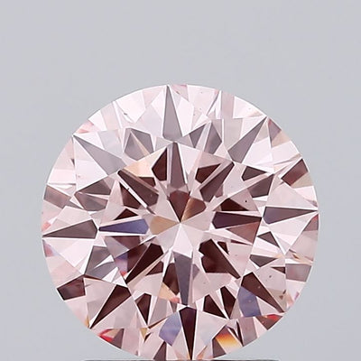 1.98 carat fancy intense pink round lab grown diamond VS1 clarity
