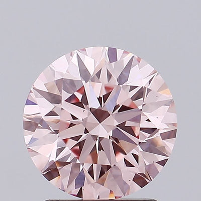 1.96 carat fancy intense pink round lab grown diamond VS1 clarity