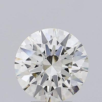 3.07 carat round lab grown diamond J color VVS2 clarity