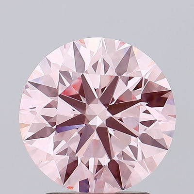 2.39 carat fancy intense pink round lab grown diamond VS1 clarity
