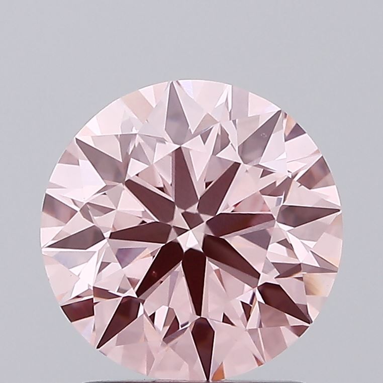 1.93 carat fancy intense pink round lab grown diamond VS1 clarity