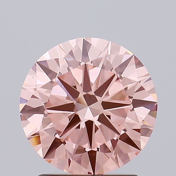 1.89 carat fancy pink round lab grown diamond VVS2 clarity