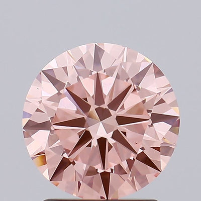 1.89 carat fancy pink round lab grown diamond VVS2 clarity