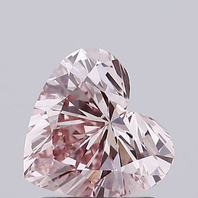 1.15 carat fancy brownish pink heart lab grown diamond VS1 clarity