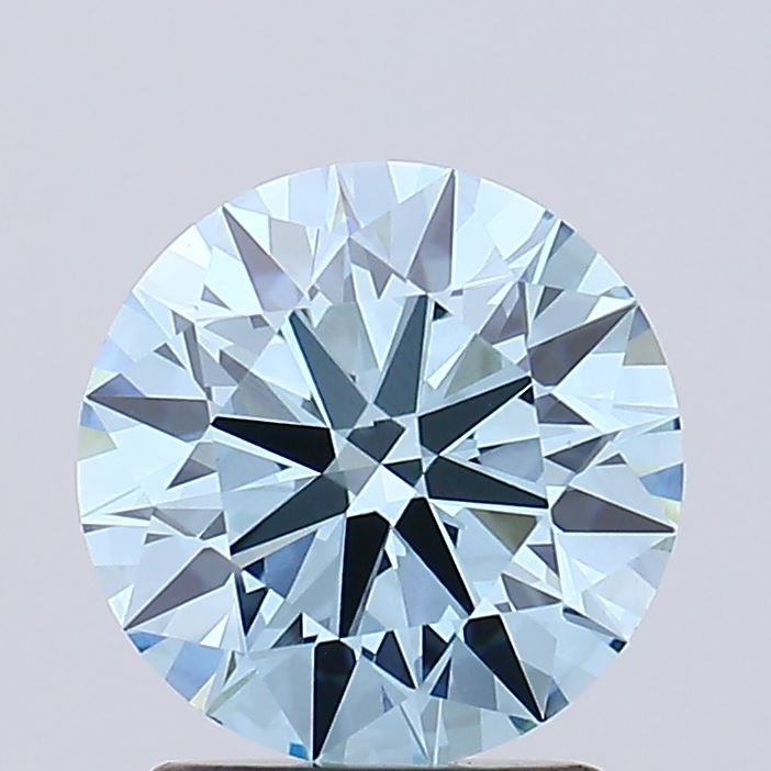 1.87 carat fancy intense blue round lab grown diamond VVS2 clarity