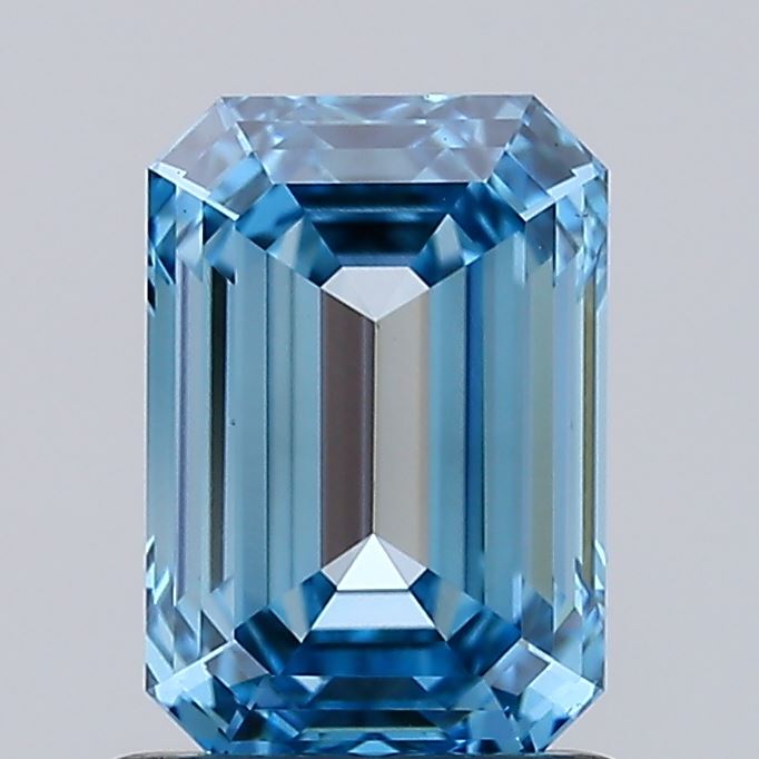 1.49 carat fancy vivid blue emerald lab grown diamond VS1 clarity