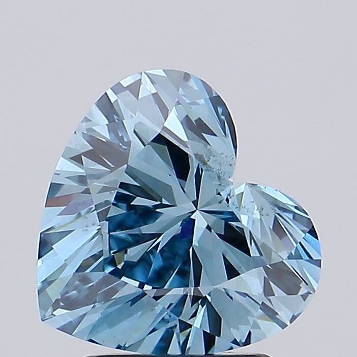 2.17 carat fancy vivid blue heart lab grown diamond VS2 clarity