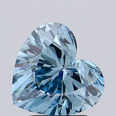 2.17 carat fancy vivid blue heart lab grown diamond VS2 clarity