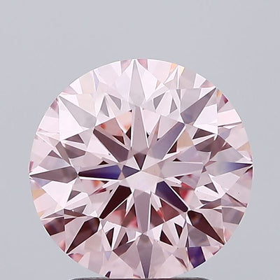 2.25 carat fancy intense pink round lab grown diamond VS1 clarity