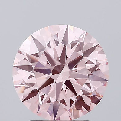 3.03 carat fancy intense pink round lab grown diamond VS1 clarity