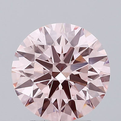 2.50 carat fancy intense pink round lab grown diamond VVS2 clarity