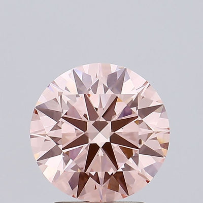 2.27 carat fancy intense pink round lab grown diamond VVS2 clarity