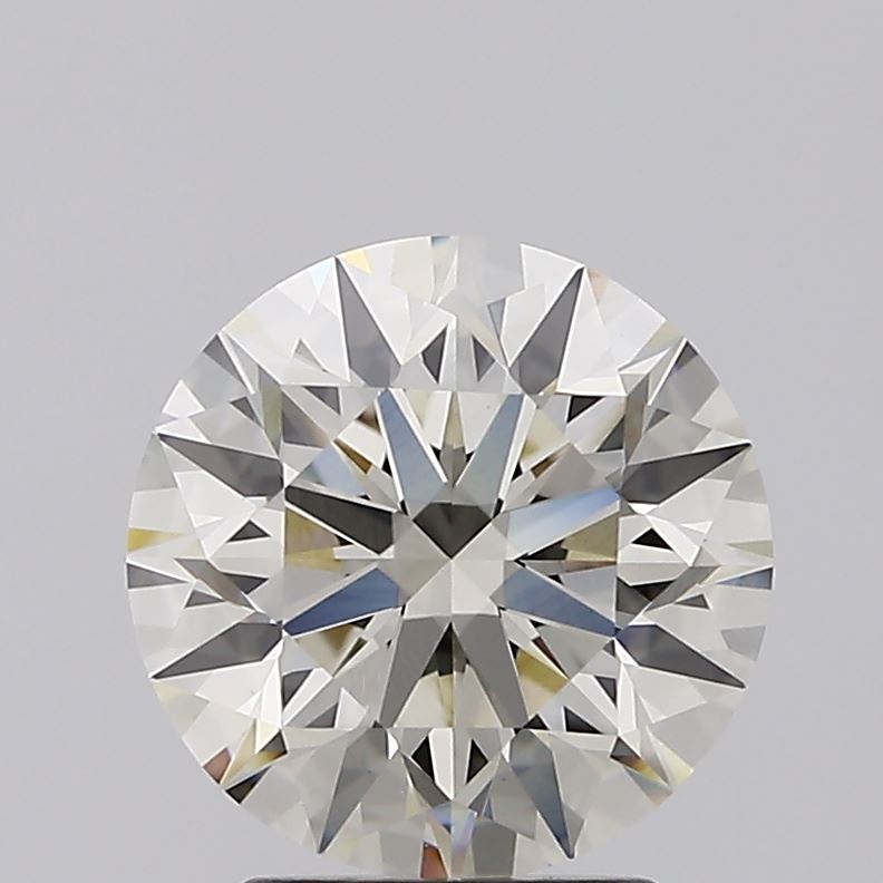 2.62 carat round lab grown diamond J color VVS2 clarity