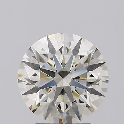 2.62 carat round lab grown diamond J color VVS2 clarity