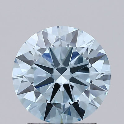 1.88 carat fancy intense blue round lab grown diamond VS1 clarity