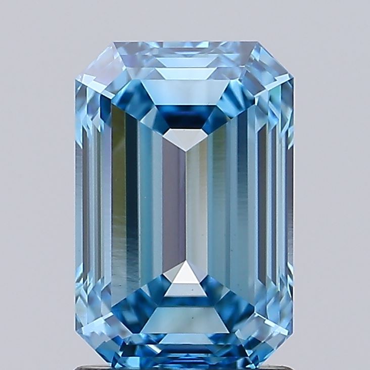 1.97 carat fancy intense blue emerald lab grown diamond VS1 clarity