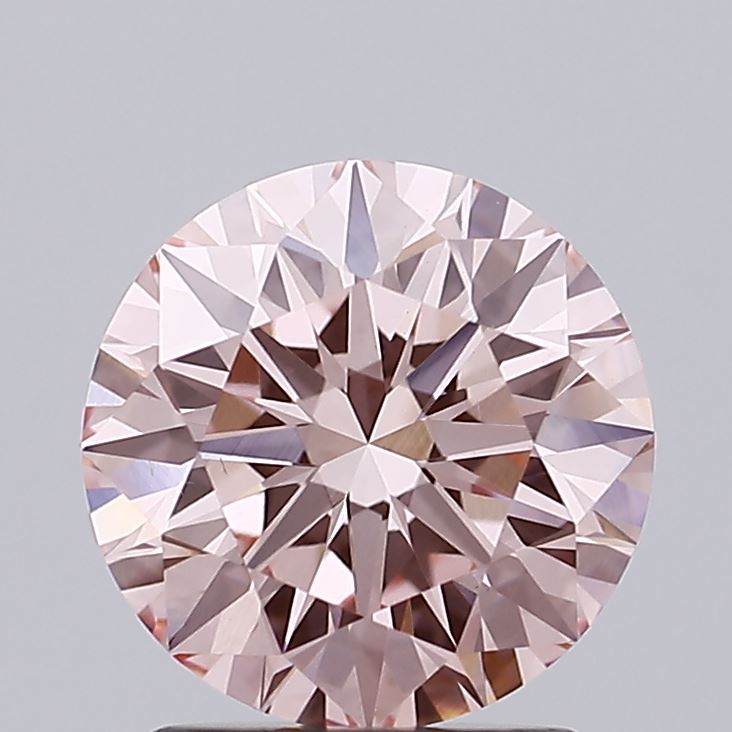 1.77 carat fancy pink round lab grown diamond VS1 clarity
