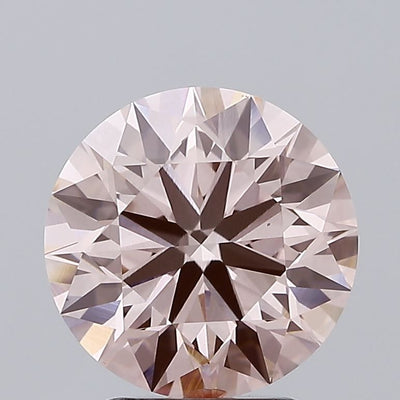 2.93 carat fancy pink round lab grown diamond SI1 clarity