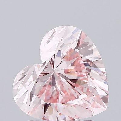 2.13 carat fancy intense pink heart lab grown diamond VS1 clarity