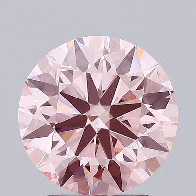 2.72 carat fancy vivid pink round lab grown diamond SI1 clarity