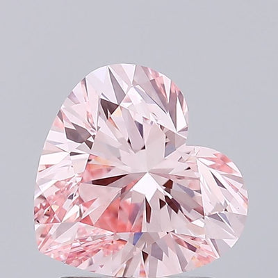 1.90 carat fancy intense pink heart lab grown diamond VS1 clarity
