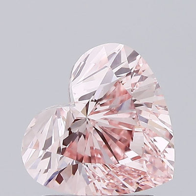 2.00 carat fancy intense pink heart lab grown diamond VS1 clarity