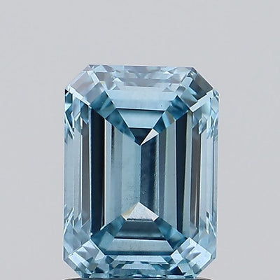 1.73 carat fancy intense blue emerald lab grown diamond VS2 clarity