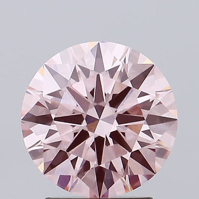 2.20 carat fancy intense pink round lab grown diamond VVS2 clarity