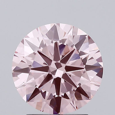 2.21 carat fancy intense pink round lab grown diamond VS1 clarity
