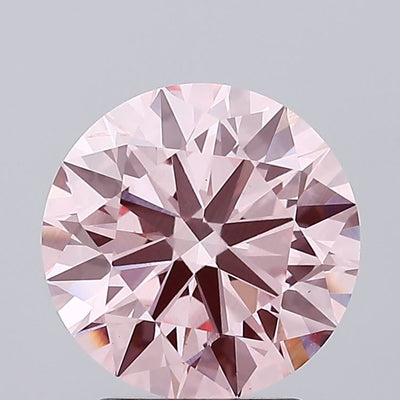 3.01 carat fancy intense pink round lab grown diamond VS2 clarity