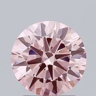 1.78 carat fancy intense pink round lab grown diamond VVS2 clarity