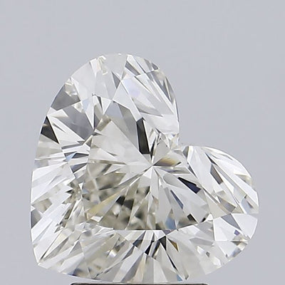 3.17 carat heart lab grown diamond I color VS1 clarity