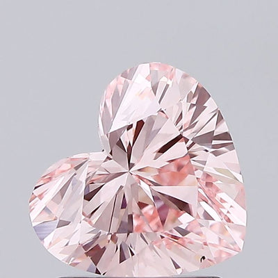1.57 carat fancy vivid pink heart lab grown diamond VS2 clarity