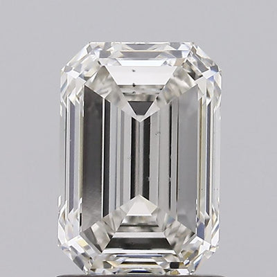 1.62 carat emerald lab grown diamond I color VS1 clarity