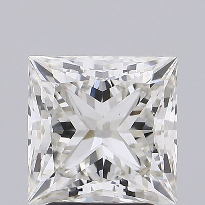 2.96 carat princess lab grown diamond I color VS1 clarity