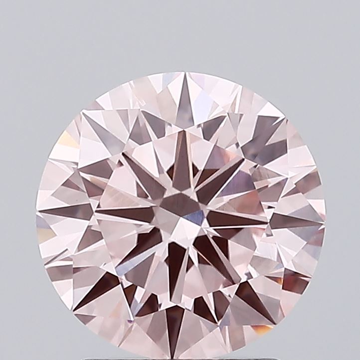 2.23 carat fancy intense pink round lab grown diamond VS1 clarity