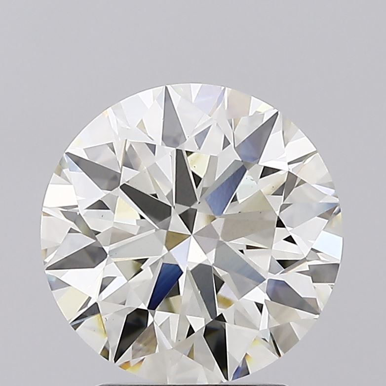 3.18 carat round lab grown diamond J color VS1 clarity