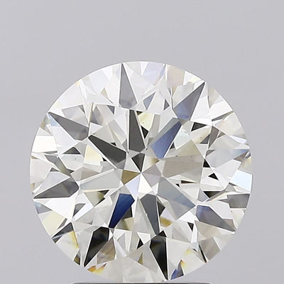 3.18 carat round lab grown diamond J color VS1 clarity