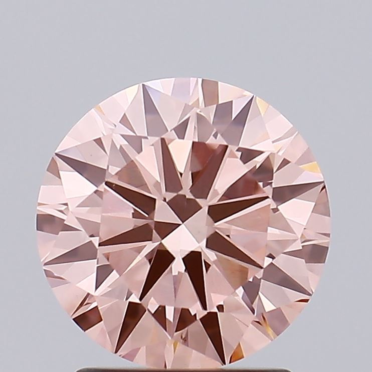 1.89 carat fancy pink round lab grown diamond VVS2 clarity