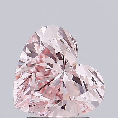 1.80 carat fancy intense pink heart lab grown diamond VS2 clarity