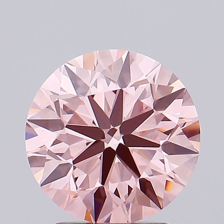 2.36 carat fancy intense pink round lab grown diamond VS1 clarity