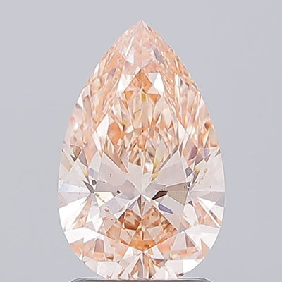 1.93 carat fancy intense pink pear lab grown diamond VS2 clarity