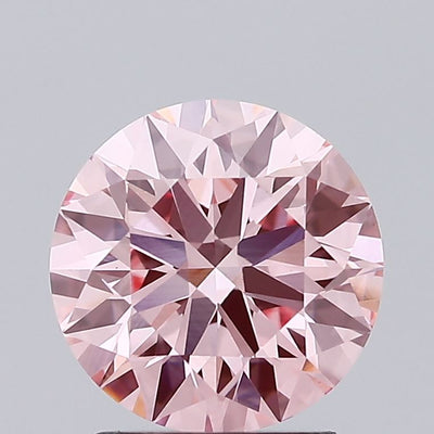 1.93 carat fancy intense pink round lab grown diamond VS1 clarity