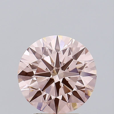 3.11 carat fancy intense pink round lab grown diamond VVS2 clarity