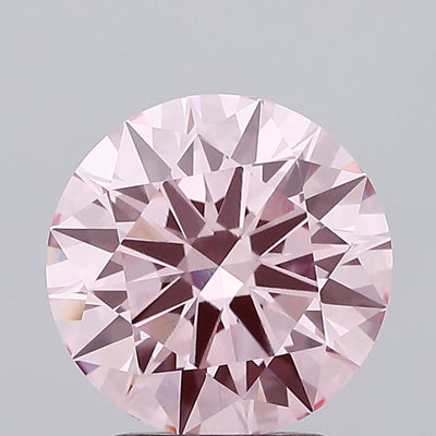 2.09 carat fancy vivid pink round lab grown diamond VVS2 clarity