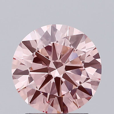 1.92 carat fancy intense pink round lab grown diamond VS1 clarity