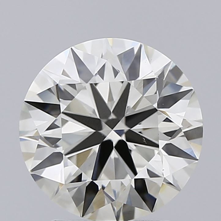 2.51 carat round lab grown diamond J color VVS2 clarity